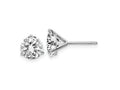 FJC Finejewelers 14 kt White Gold Stud 2.50ct. 7.0mm Round J-K Color Moissanite Earrings 7 mm x 7 mm