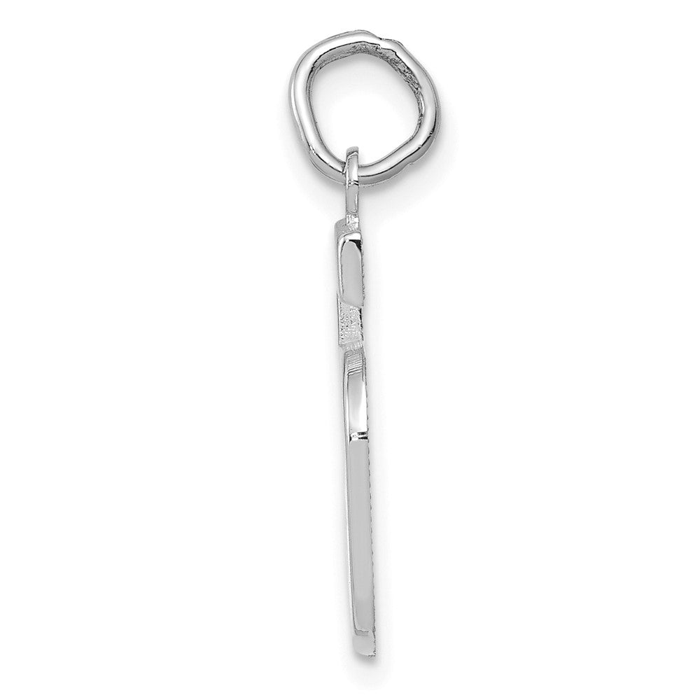 FJC Finejewelers 14 kt White Gold Medium Polished Number 5 Charm 17 x 9 mm
