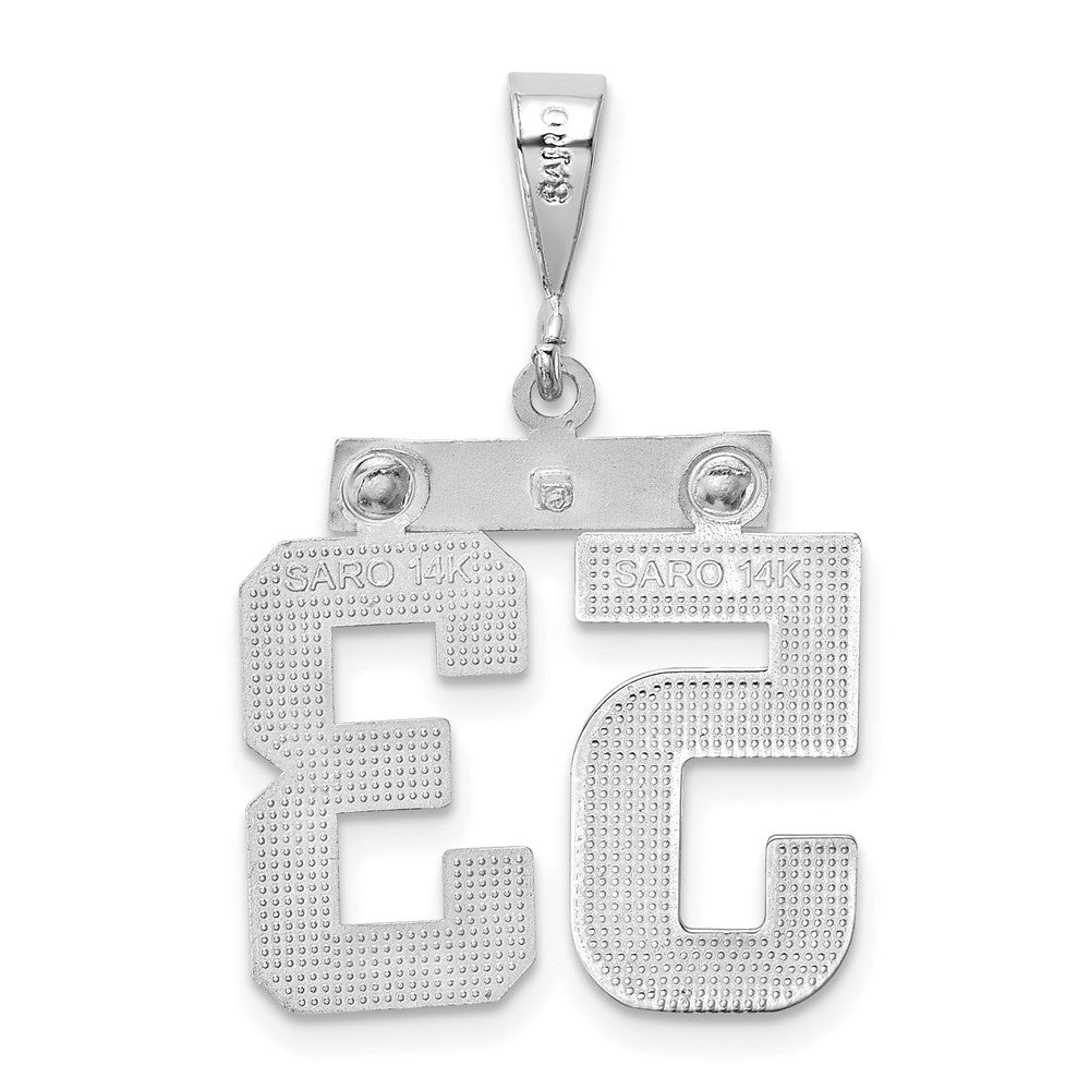 FJC Finejewelers 14 kt White Gold Medium Polished Number 53 Charm
