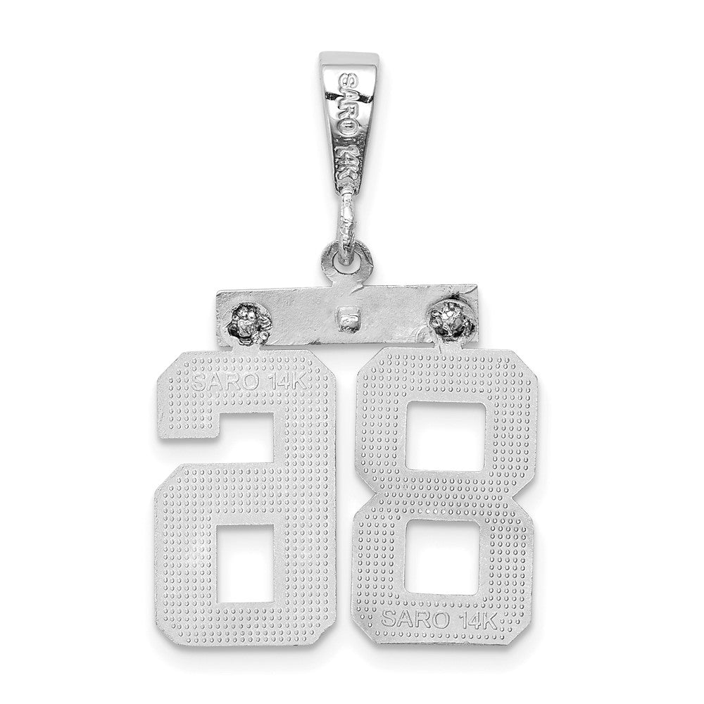 FJC Finejewelers 14 kt White Gold Medium Polished Number 86 Charm