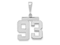 FJC Finejewelers 14 kt White Gold Medium Polished Number 93 Charm