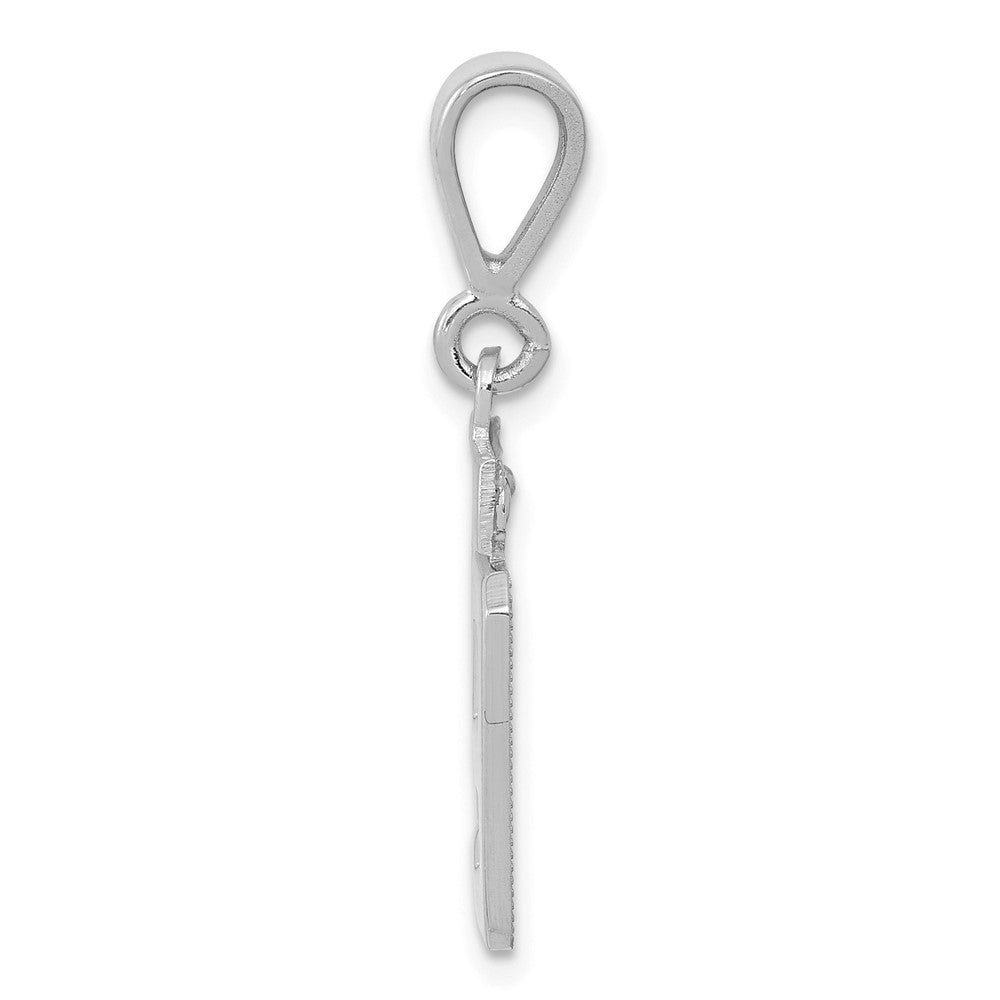 FJC Finejewelers 14 kt White Gold Small Polished Number 49 Charm