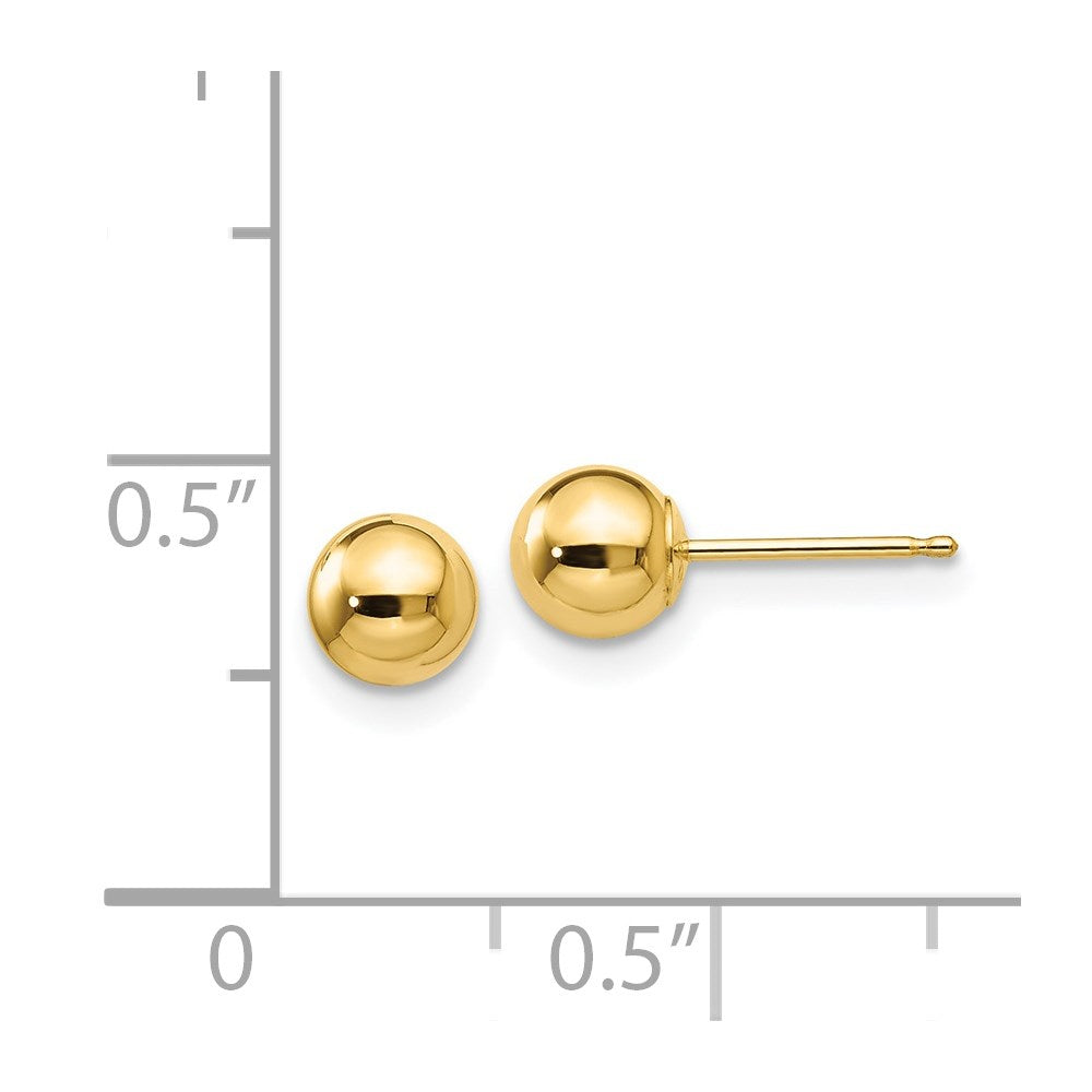 FJC Finejewelers 14 kt Yellow Gold Polished Ball Post Earrings 5 x 5 mm