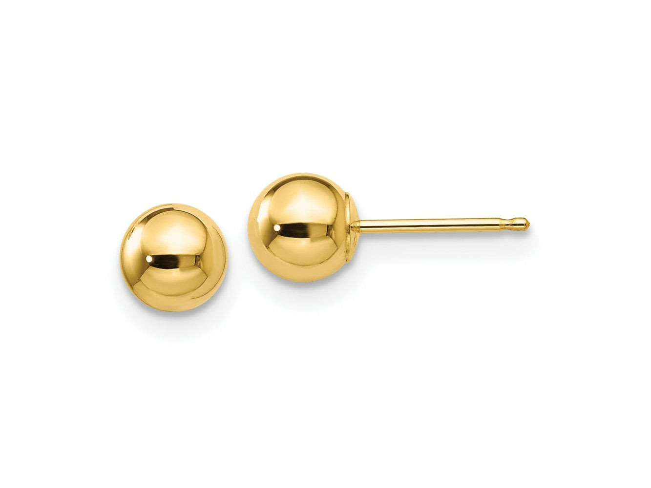 FJC Finejewelers 14 kt Yellow Gold Polished Ball Post Earrings 5 x 5 mm