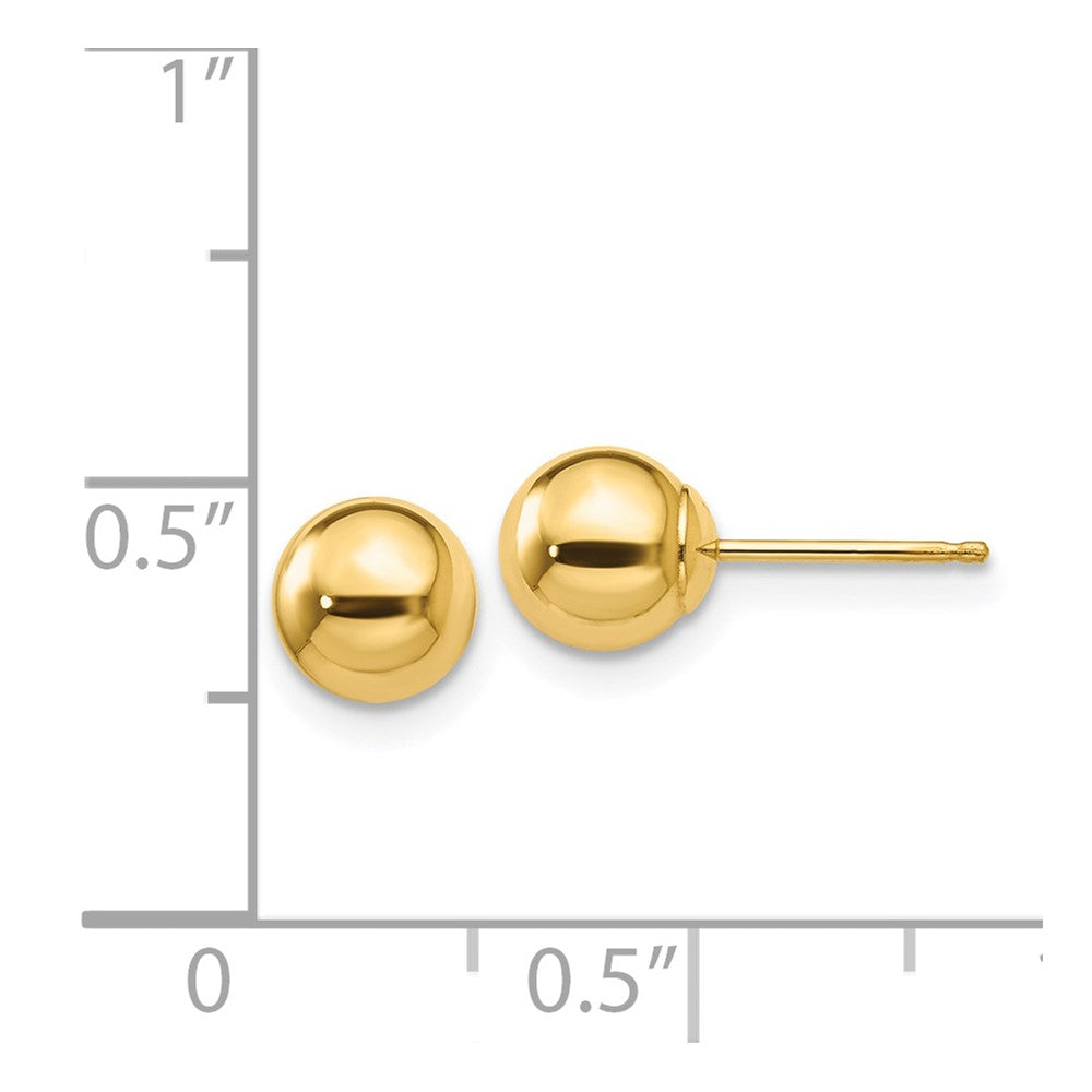 FJC Finejewelers 14 kt Yellow Gold Polished Ball Post Earrings 6 x 6 mm