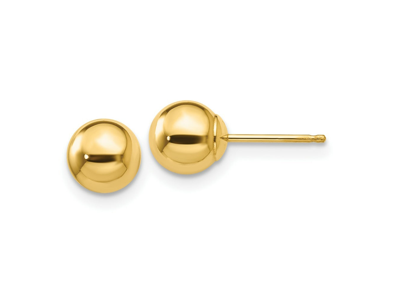 FJC Finejewelers 14 kt Yellow Gold Polished Ball Post Earrings 6 x 6 mm