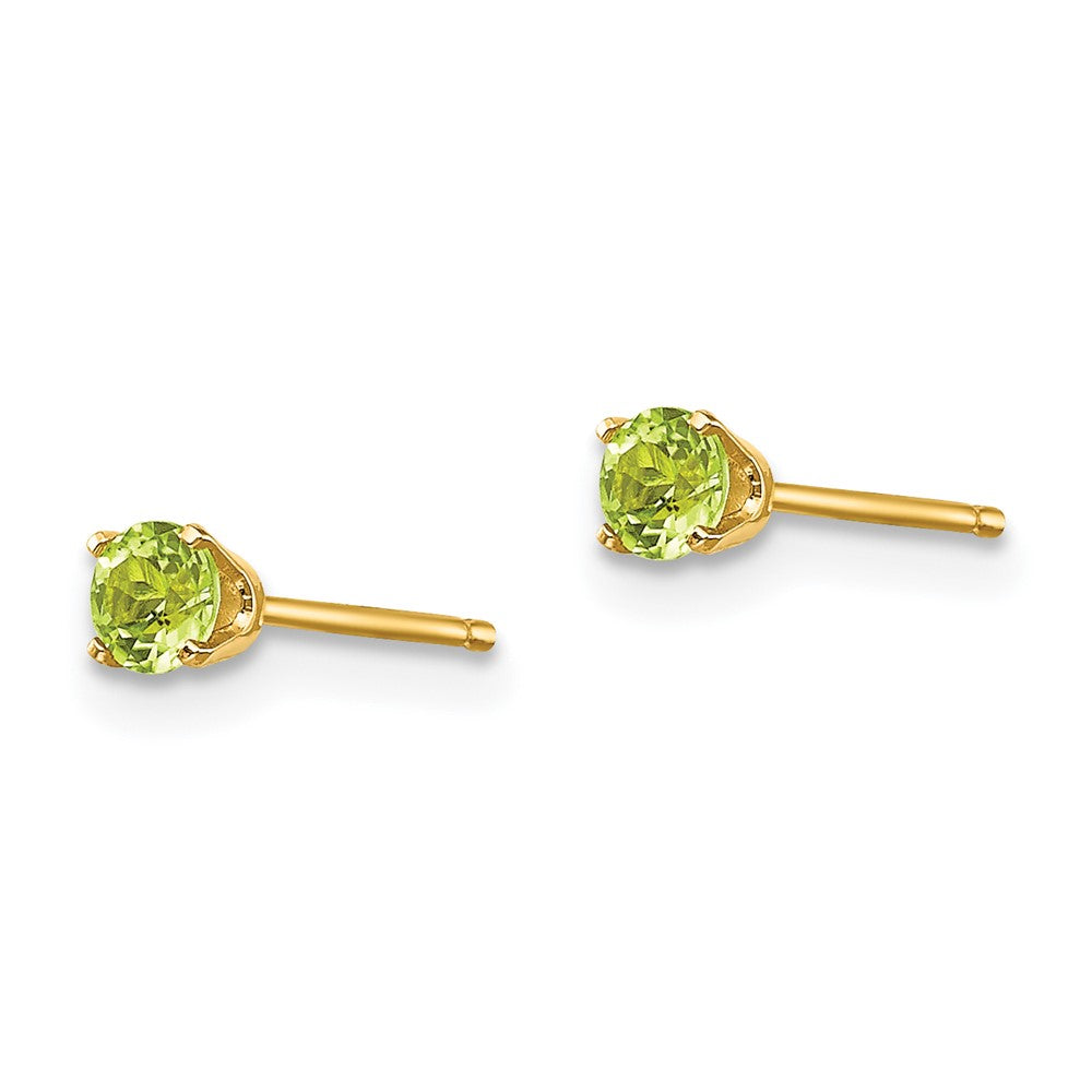 FJC Finejewelers 14 kt Yellow Gold Stud August/Peridot Post Earrings 3 x 3 mm