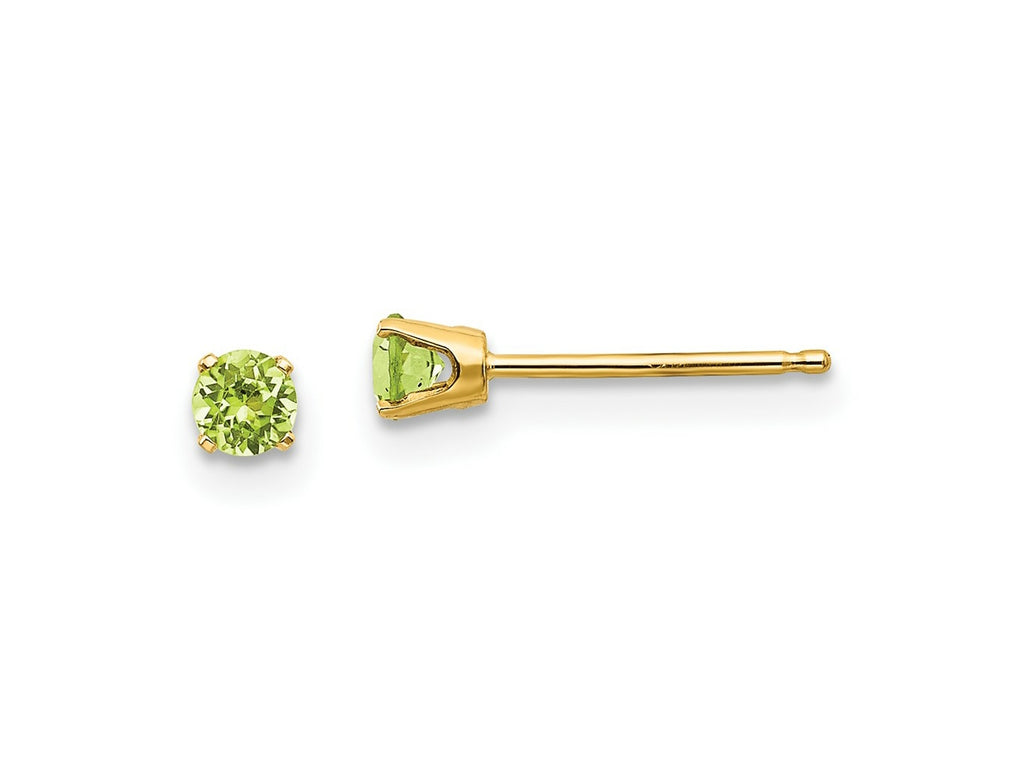 FJC Finejewelers 14 kt Yellow Gold Stud August/Peridot Post Earrings 3 x 3 mm