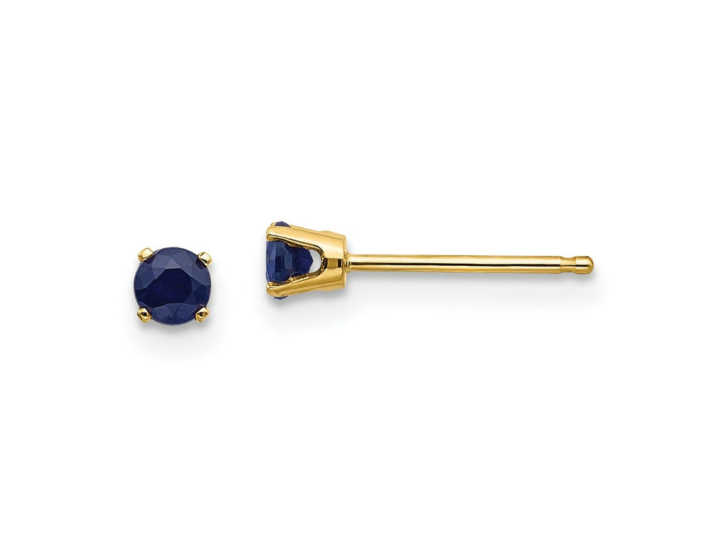 FJC Finejewelers 14 kt Yellow Gold Stud September/Sapphire Post Earrings 3 x 3 mm