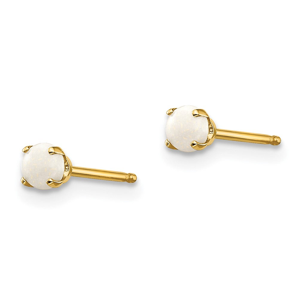 FJC Finejewelers 14 kt Yellow Gold Stud October/Opal Post Earrings 3 x 3 mm