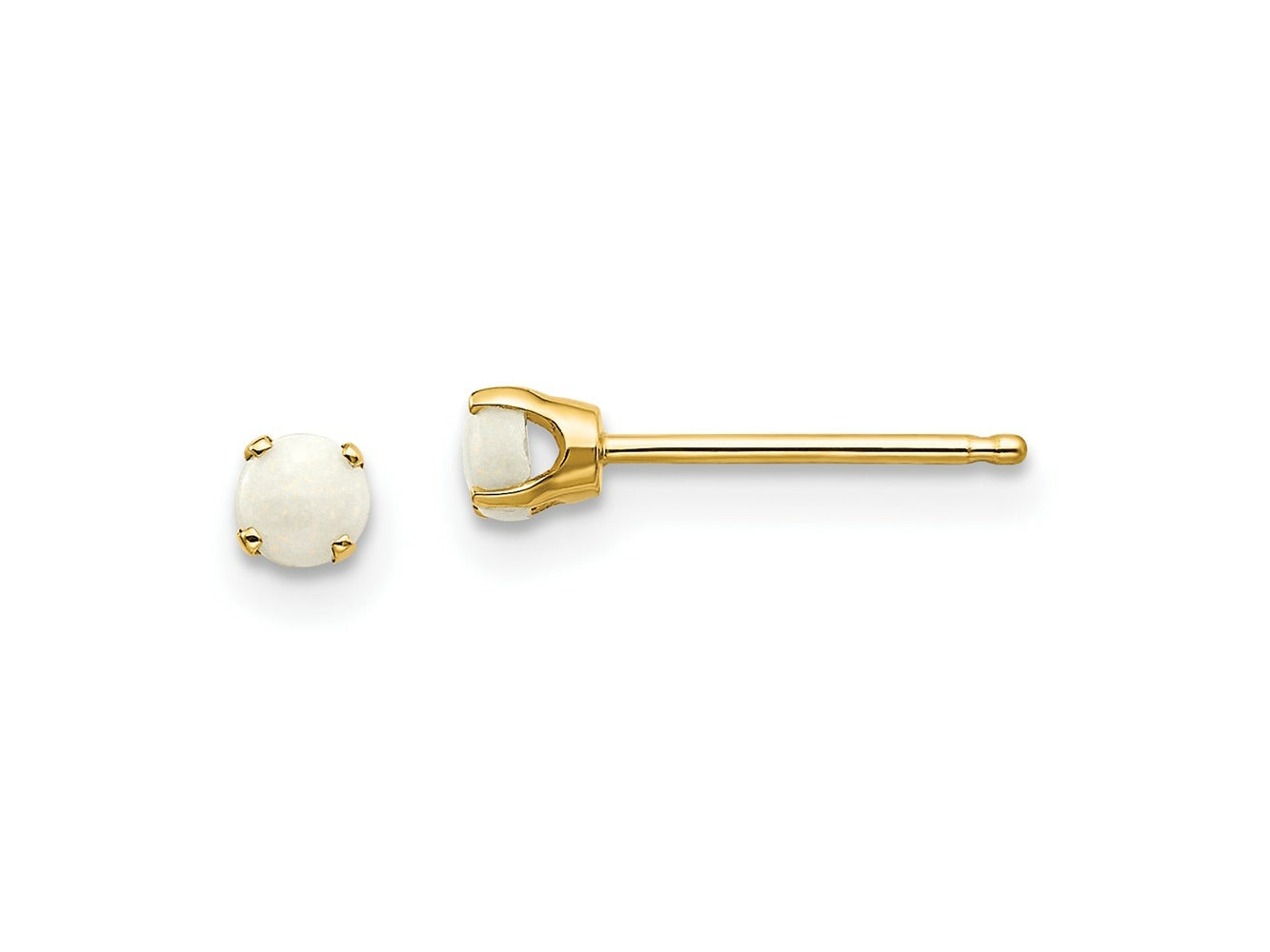 FJC Finejewelers 14 kt Yellow Gold Stud October/Opal Post Earrings 3 x 3 mm