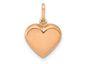FJC Finejewelers 14 kt Rose Gold Themed Polished 3-D Heart Charm 15 mm x 10 mm