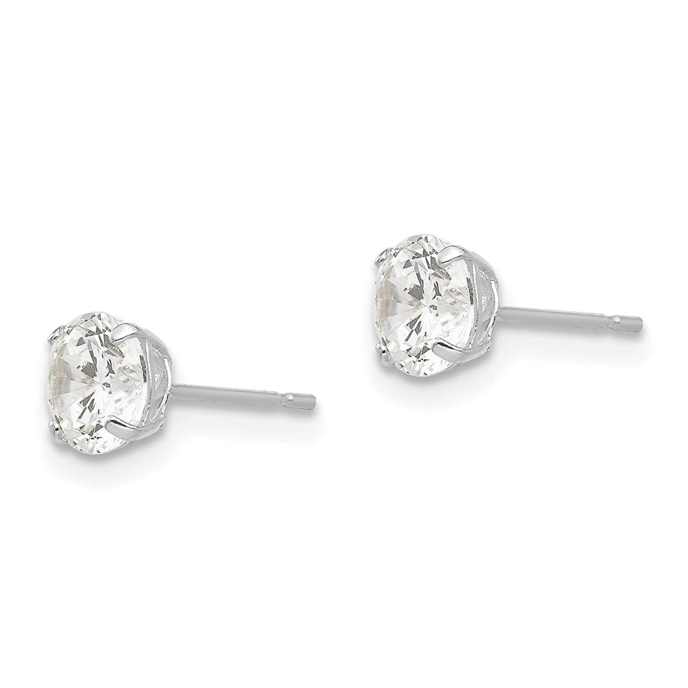 FJC Finejewelers 14 kt White Gold Stud 5mm Round CZ Post Earrings