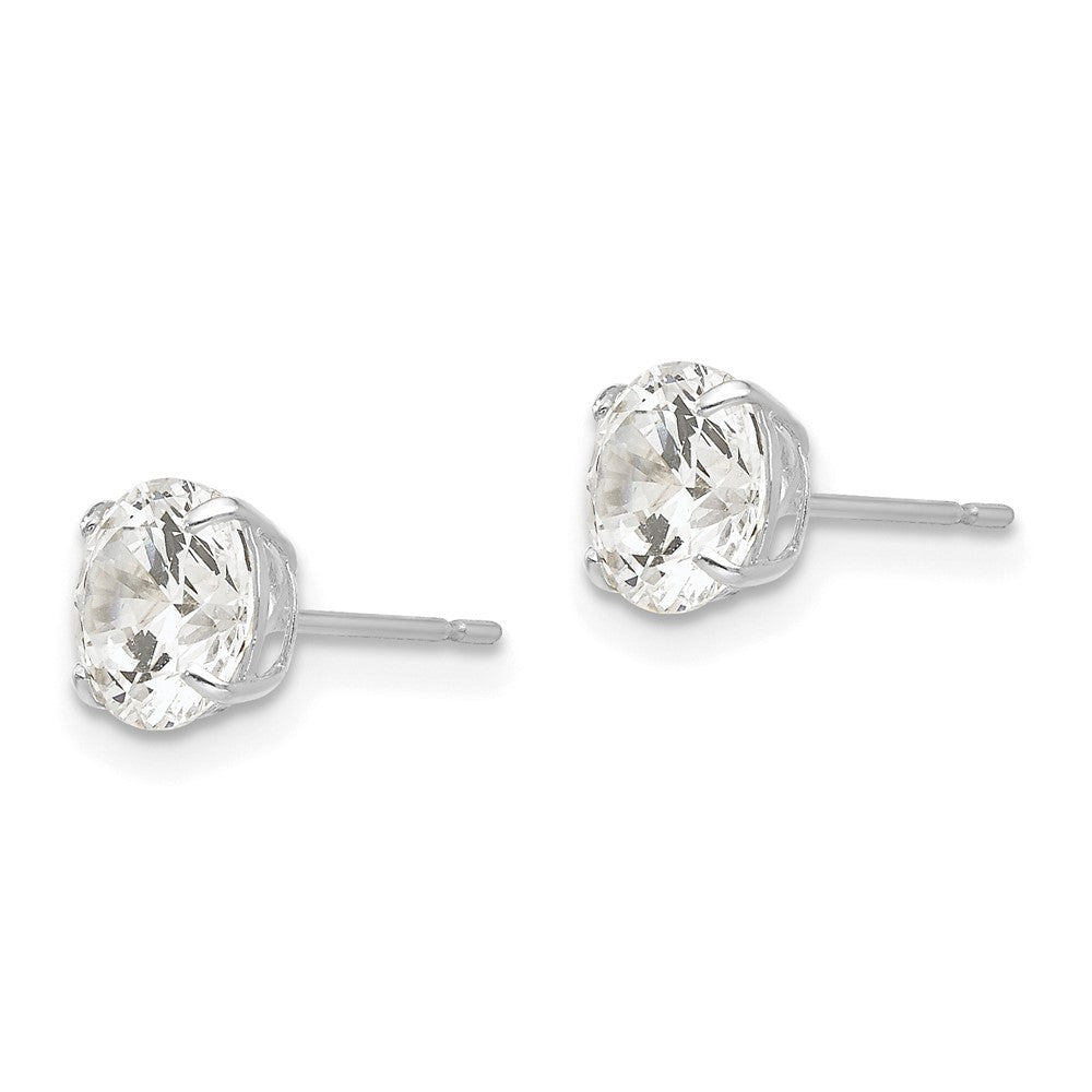 FJC Finejewelers 14 kt White Gold Stud 6mm Round CZ Post Earrings