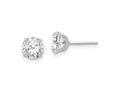 FJC Finejewelers 14 kt White Gold Stud 6mm Round CZ Post Earrings