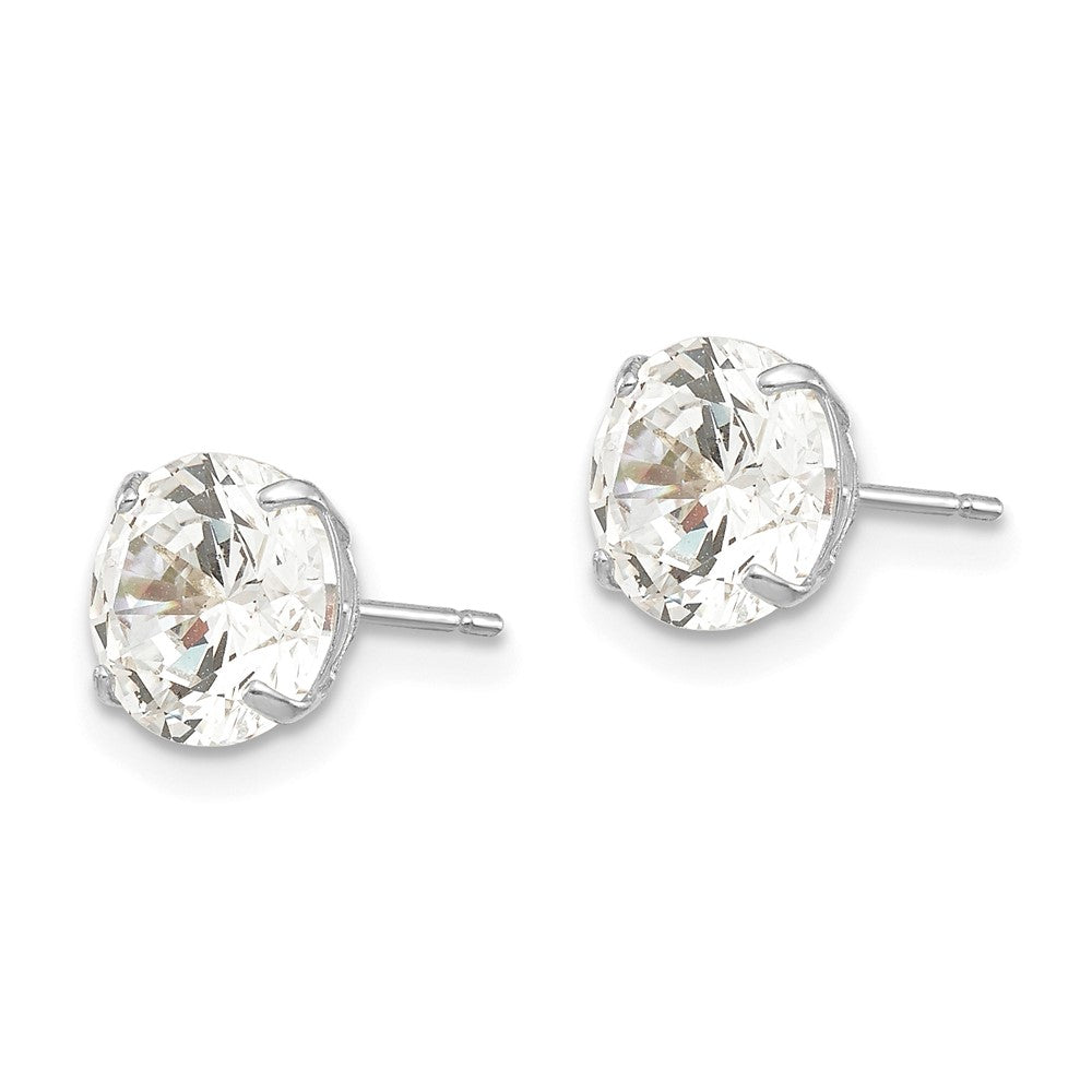 FJC Finejewelers 14 kt White Gold Stud 7mm Round CZ Post Earrings