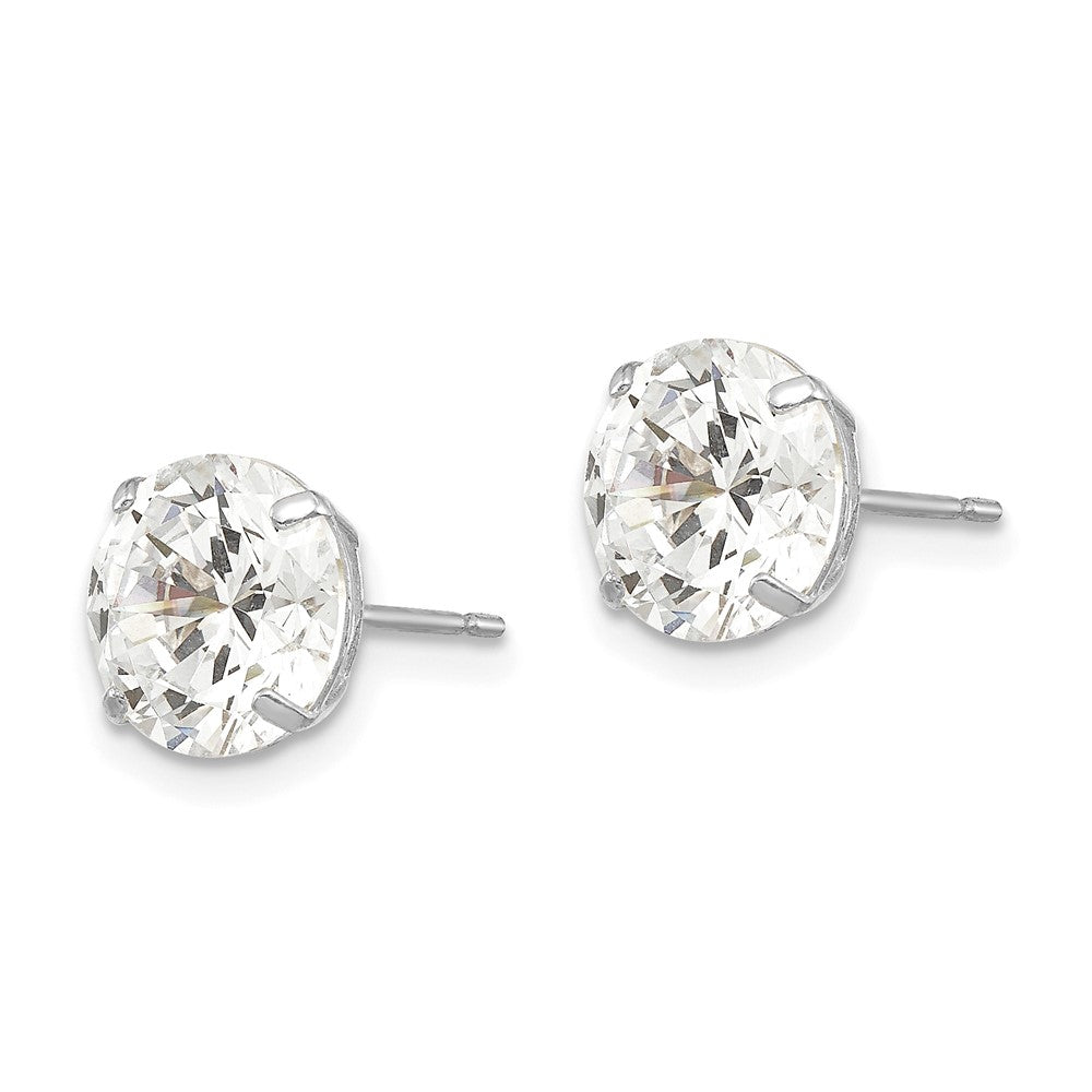FJC Finejewelers 14 kt White Gold Stud 8mm Round CZ Post Earrings