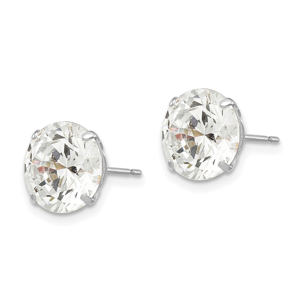 FJC Finejewelers 14 kt White Gold Stud 9mm Round CZ Post Earrings