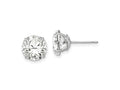 FJC Finejewelers 14 kt White Gold Stud 9mm Round CZ Post Earrings