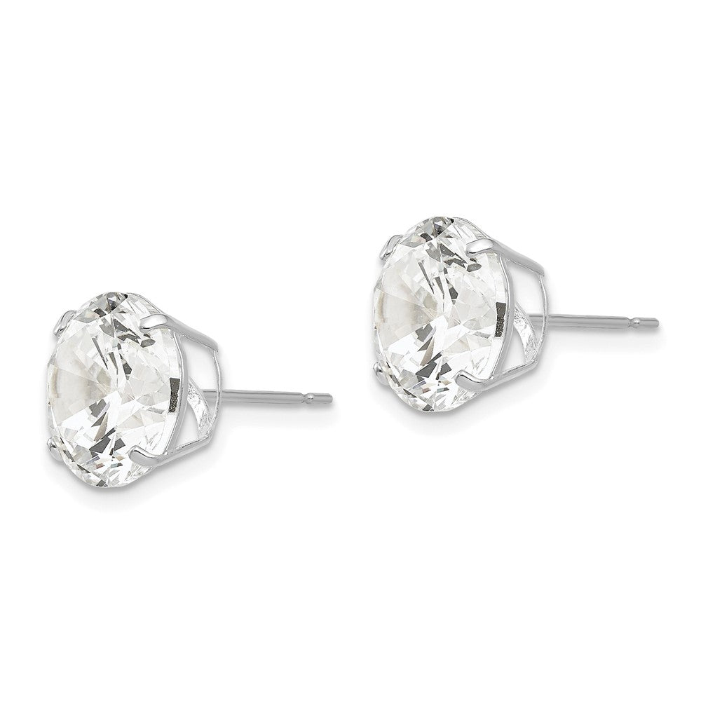 FJC Finejewelers 14 kt White Gold Stud 10mm Round CZ Post Earrings