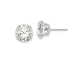 FJC Finejewelers 14 kt White Gold Stud 10mm Round CZ Post Earrings