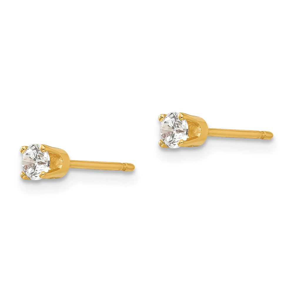 FJC Finejewelers 14 kt Yellow Gold Stud 3mm CZ stud earrings 4 mm x 4 mm