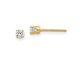 FJC Finejewelers 14 kt Yellow Gold Stud 3mm CZ stud earrings 4 mm x 4 mm