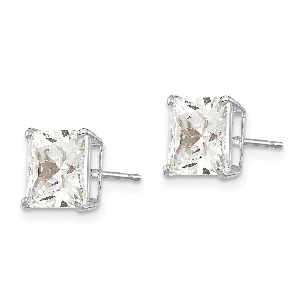 FJC Finejewelers 14 kt White Gold Stud 7mm Square CZ Post Earrings