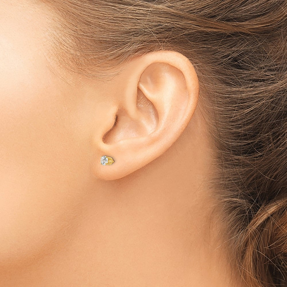 FJC Finejewelers 14 kt Yellow Gold Stud CZ stud earrings 5 x 4 mm