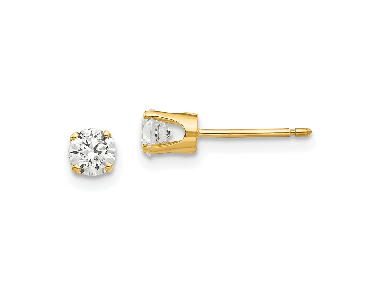 FJC Finejewelers 14 kt Yellow Gold Stud CZ stud earrings 5 x 4 mm