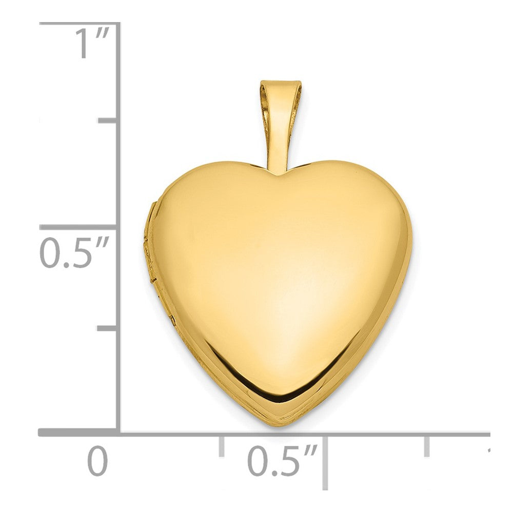 FJC Finejewelers 14 kt Yellow Gold Heart Charm Locket 16 x 16 mm