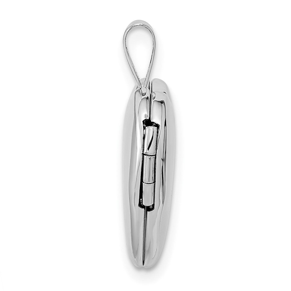 FJC Finejewelers 14 kt White Gold Heart Locket Charm 21 mm x 16 mm