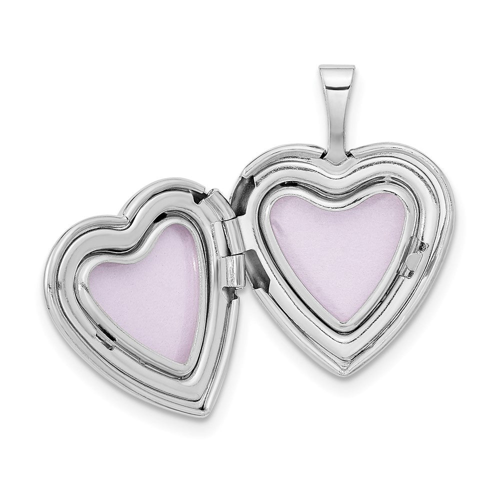 FJC Finejewelers 14 kt White Gold Heart Locket Charm 21 mm x 16 mm