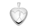 FJC Finejewelers 14 kt White Gold Double Hearts Locket Charm 21 mm x 16 mm