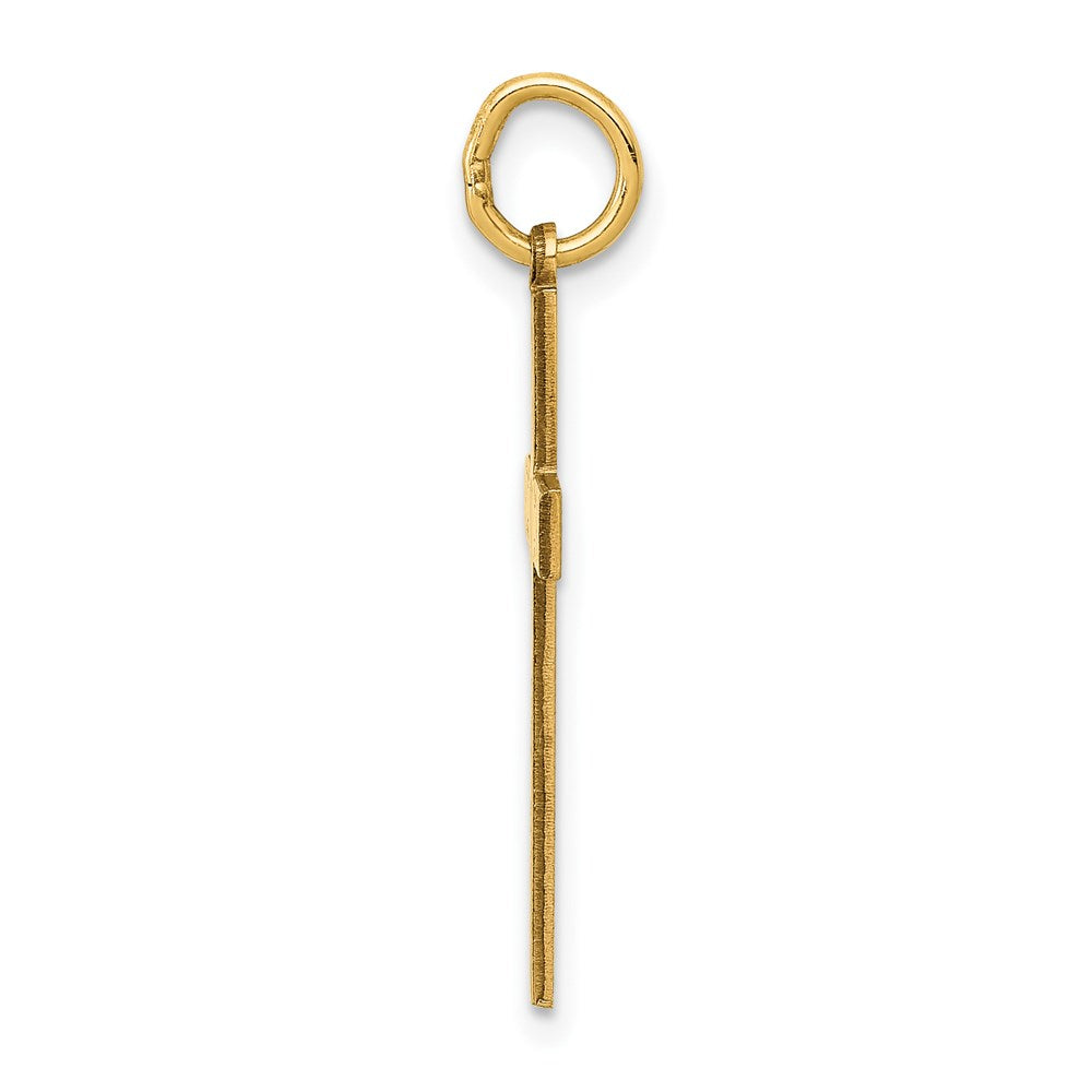 FJC Finejewelers 14 kt Yellow Gold Laser Designed Cross Charm 26 x 13 mm