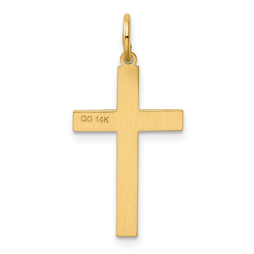 FJC Finejewelers 14 kt Yellow Gold Laser Designed Cross Charm 26 x 13 mm