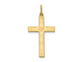 FJC Finejewelers 14 kt Yellow Gold Laser Designed Cross Charm 26 x 13 mm