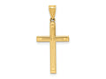 FJC Finejewelers 14 kt Yellow Gold Solid Laser Etched Cross Charm 21 x 15 mm