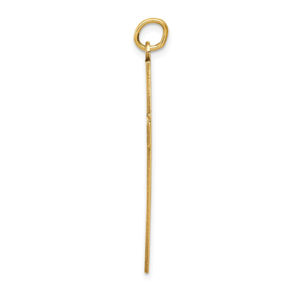 FJC Finejewelers 14 kt Yellow Gold Laser Designed Cross Charm 40 x 21 mm