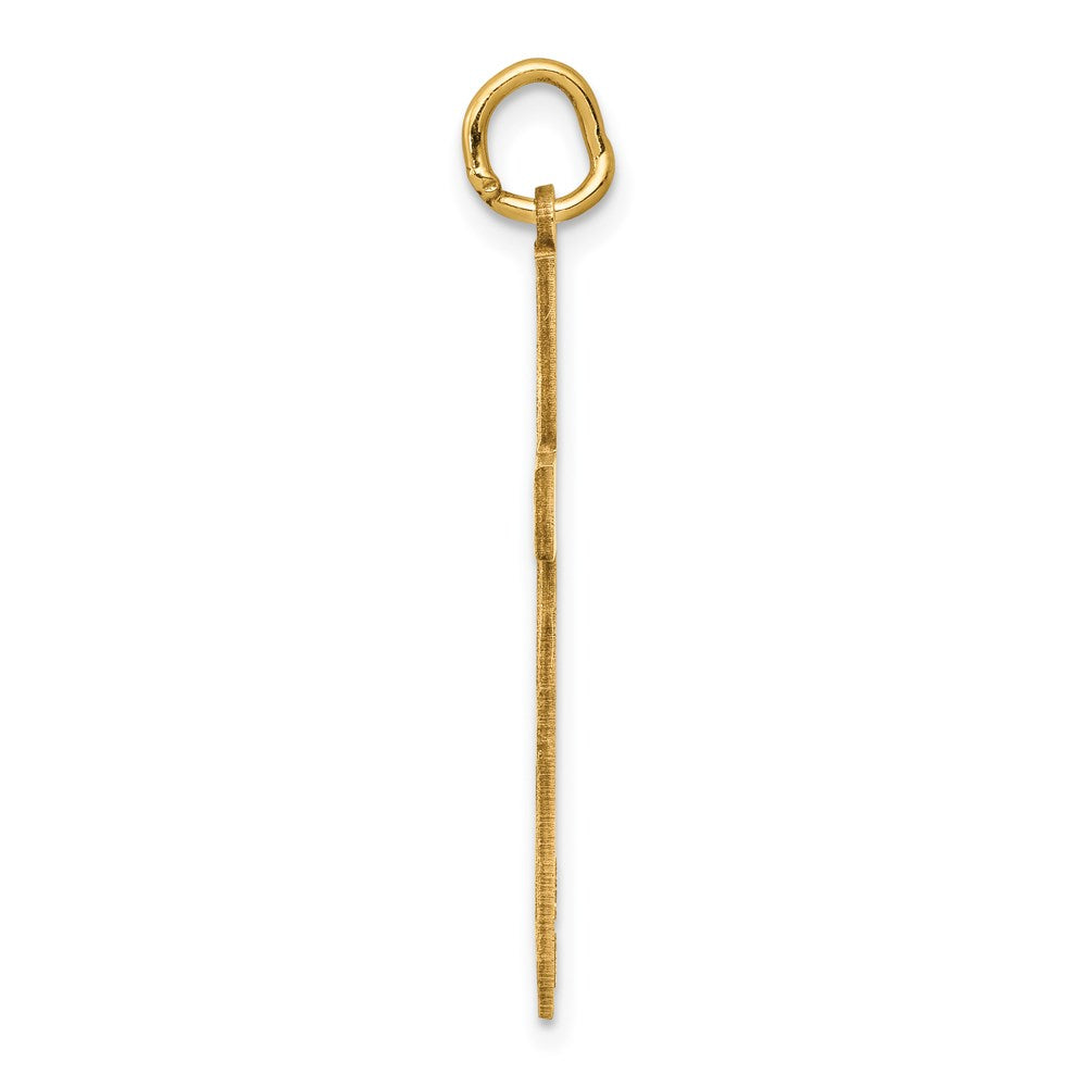 FJC Finejewelers 14 kt Yellow Gold Laser Designed Cross Charm 33 x 16 mm