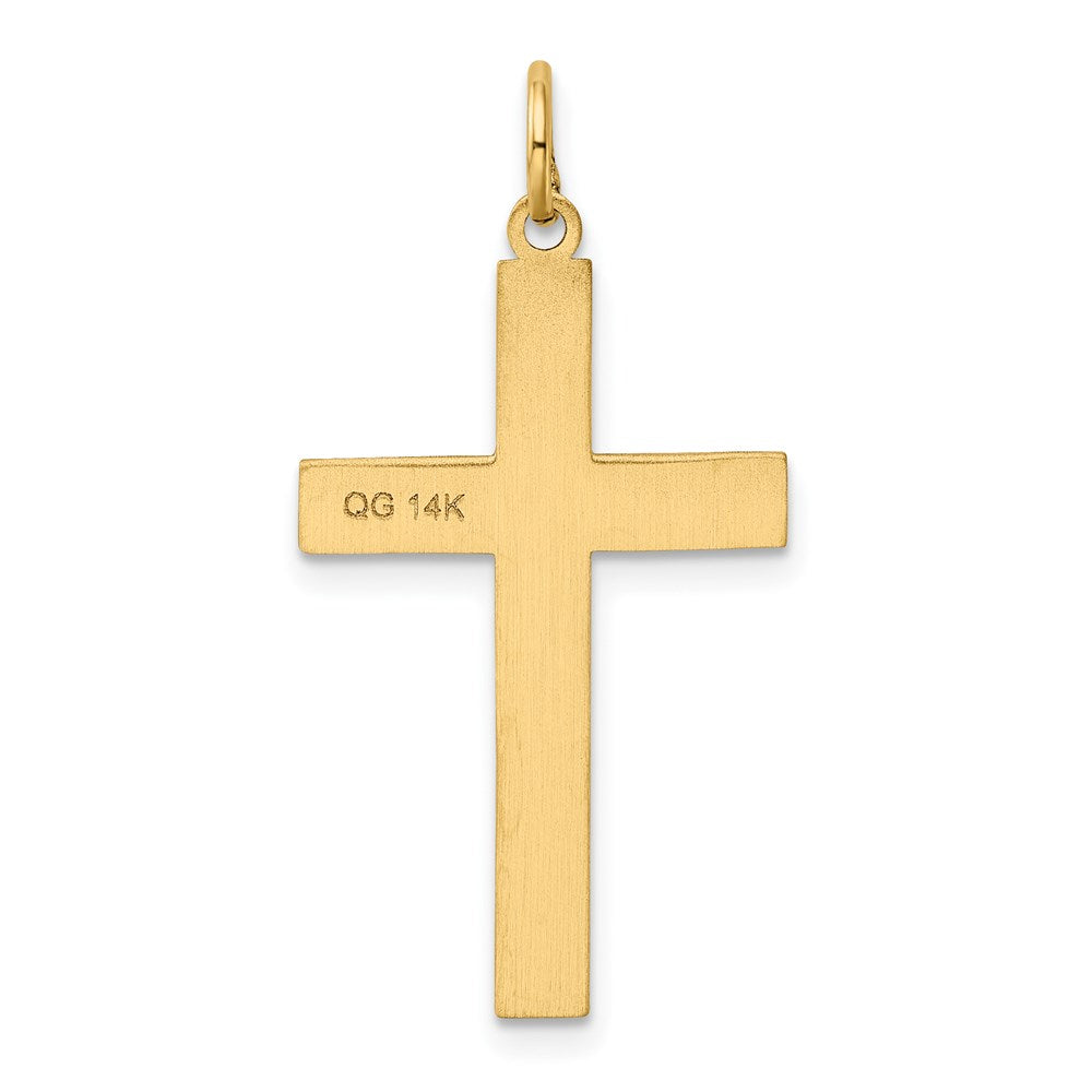FJC Finejewelers 14 kt Yellow Gold Laser Designed Cross Charm 33 x 16 mm