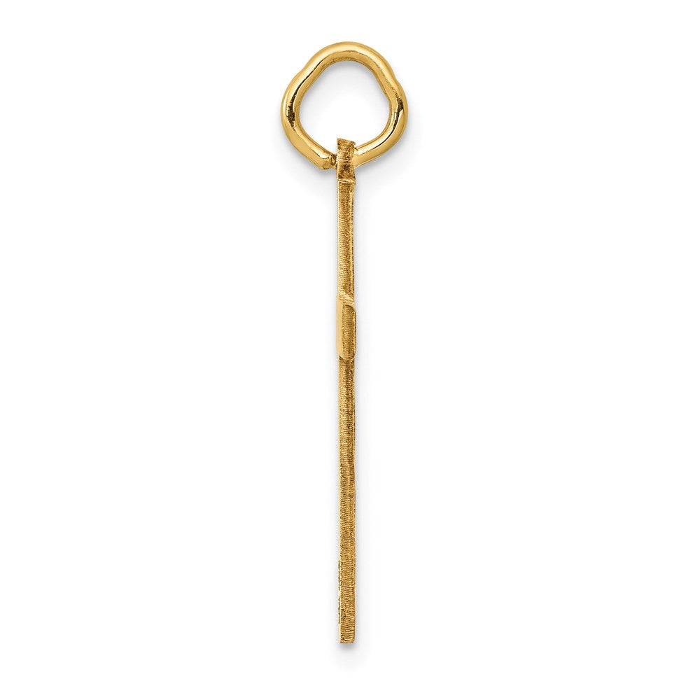 FJC Finejewelers 14 kt Yellow Gold Laser Designed Cross Charm 27 x 13 mm