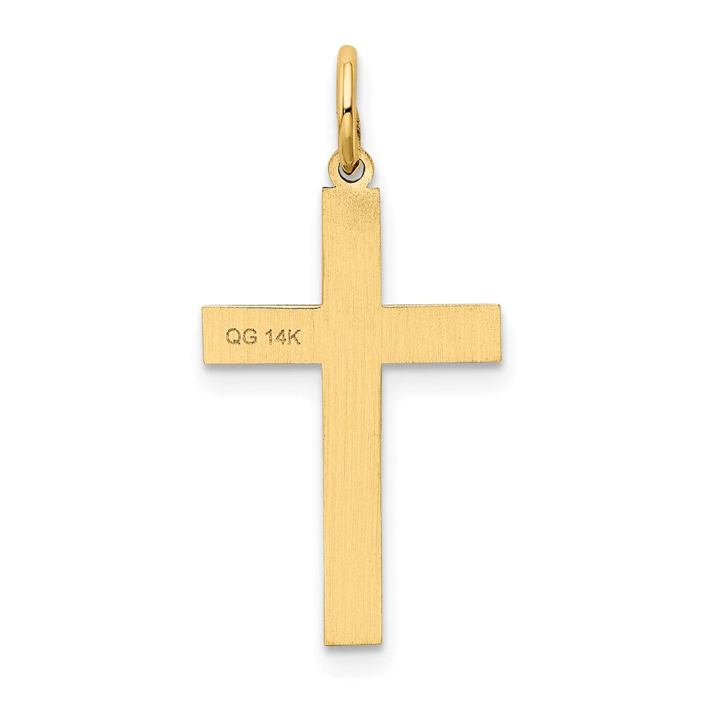 FJC Finejewelers 14 kt Yellow Gold Laser Designed Cross Charm 27 x 13 mm