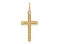 FJC Finejewelers 14 kt Yellow Gold Laser Designed Cross Charm 23 x 10 mm