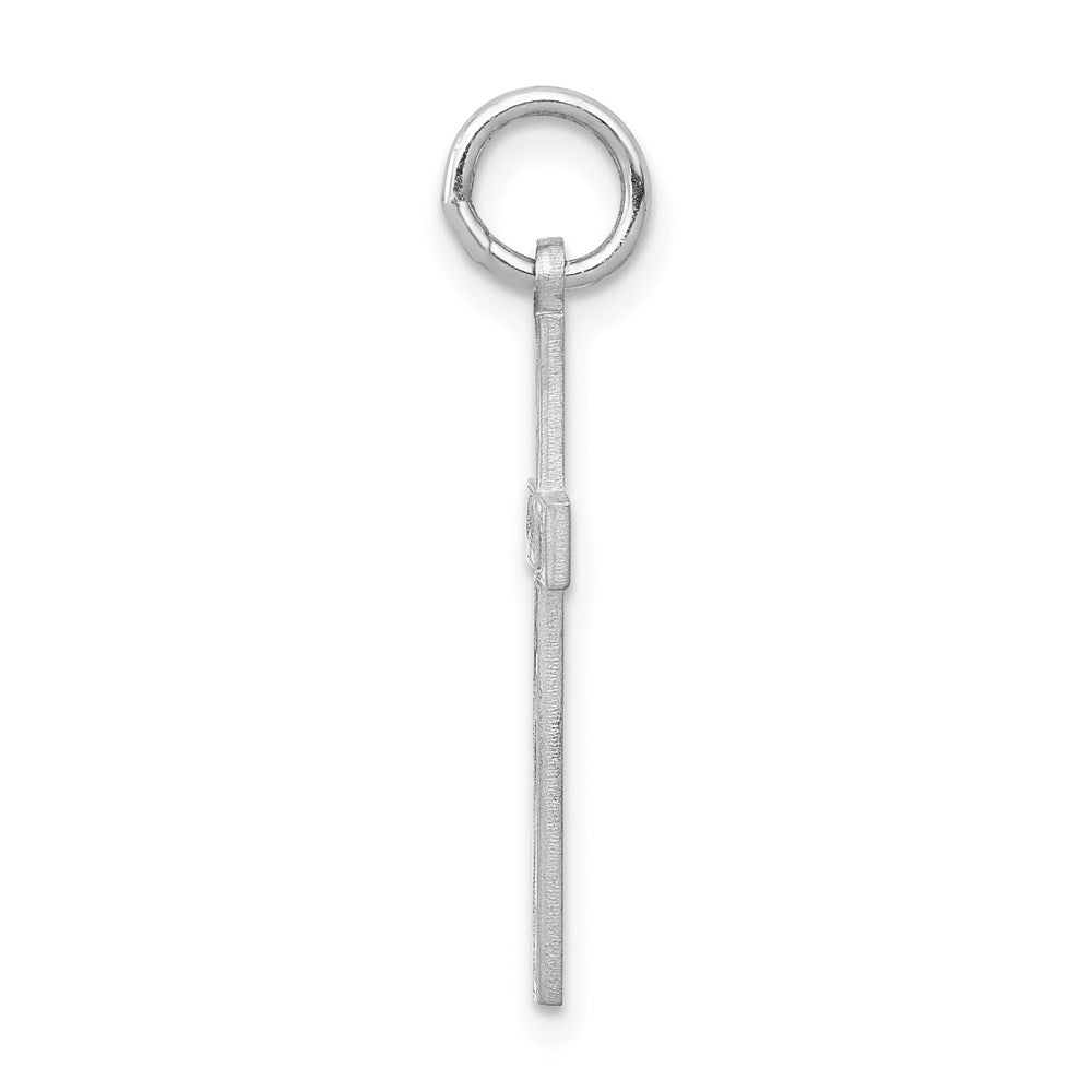 FJC Finejewelers 14 kt White Gold Laser Designed Cross Charm 23 mm x 11 mm