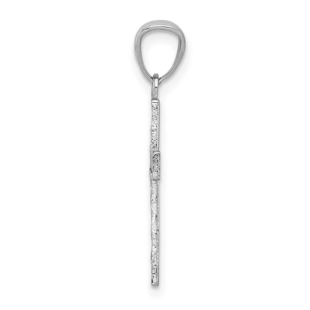 FJC Finejewelers 14 kt White Gold  Cross Charm 25 mm x 12 mm