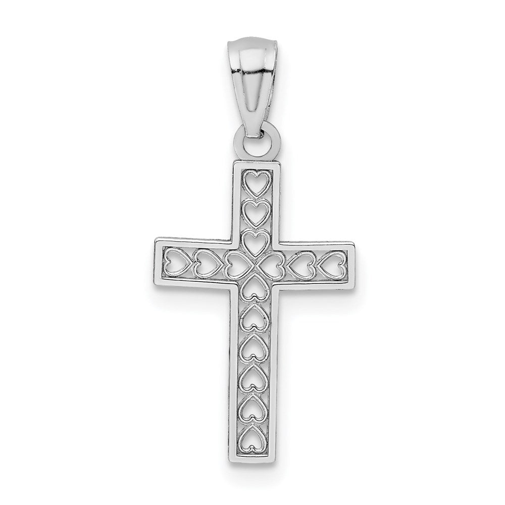 FJC Finejewelers 14 kt White Gold  Cross Charm 25 mm x 12 mm