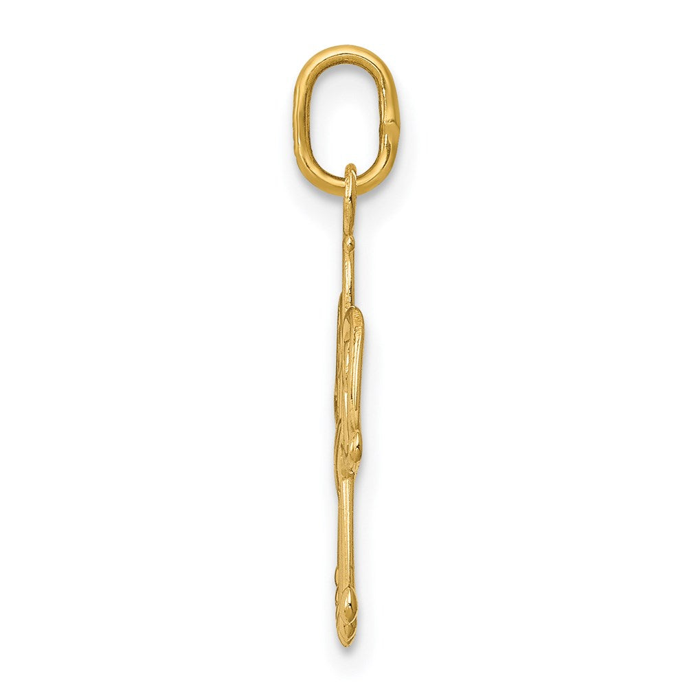 FJC Finejewelers 14 kt Yellow Gold Angel Charm 22 x 17 mm