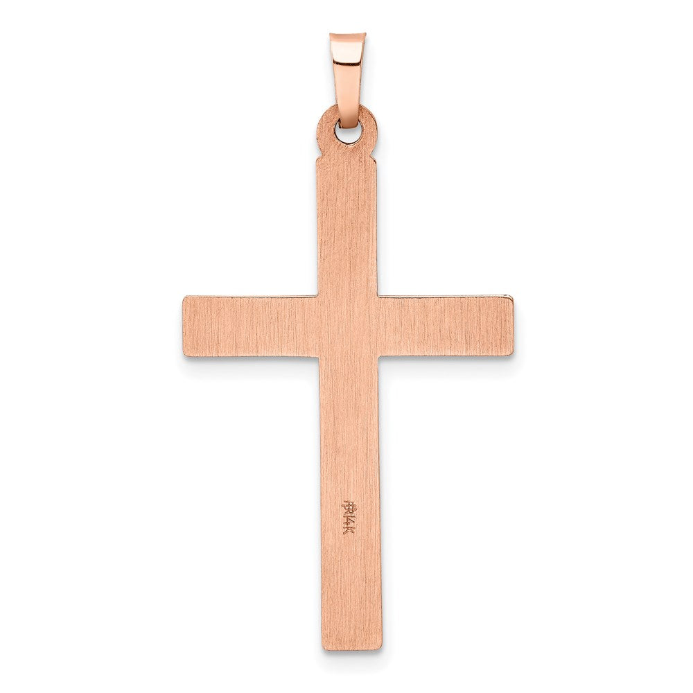 FJC Finejewelers 14 kt Rose Gold with Rhodium Cross Charm 39 mm x 20 mm