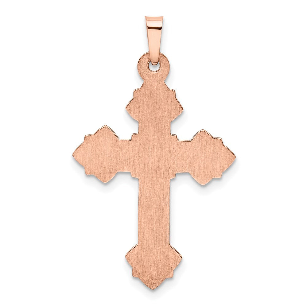 FJC Finejewelers 14 kt Rose Gold  Fleur de Lis Cross Charm 30 mm x 20 mm
